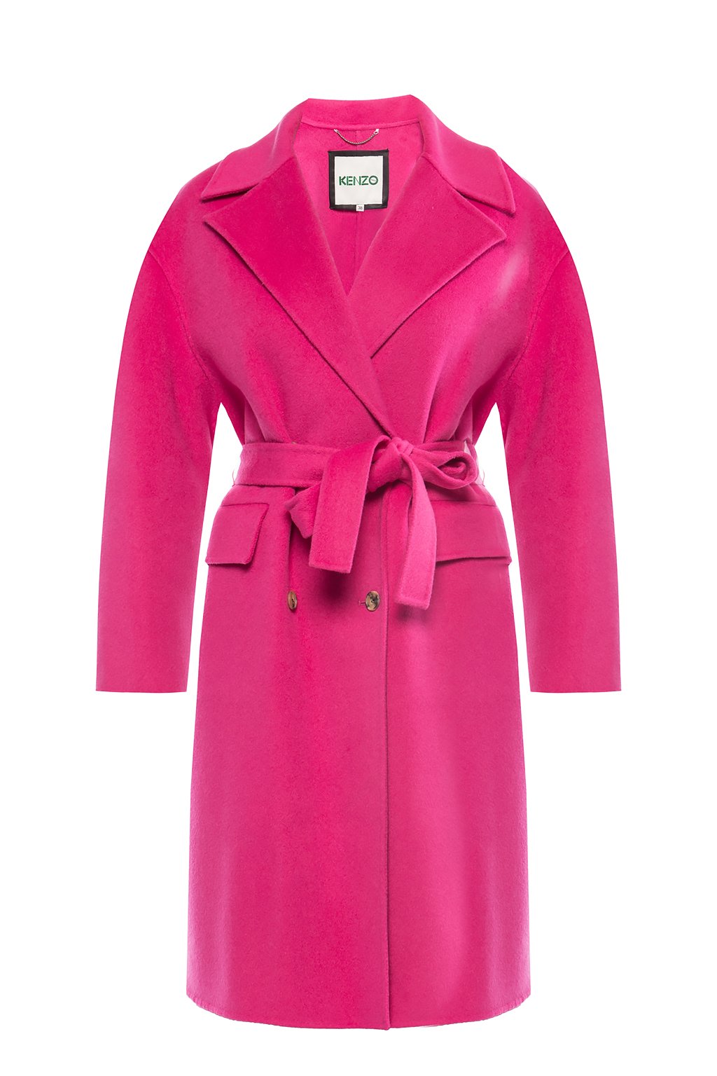 Pink Wool coat with belt Kenzo Vitkac Italy